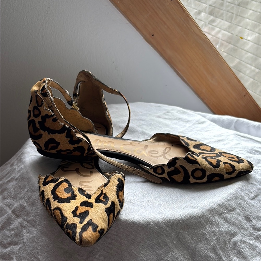 Sam Edelman Brown and Black Leopard Print Flats